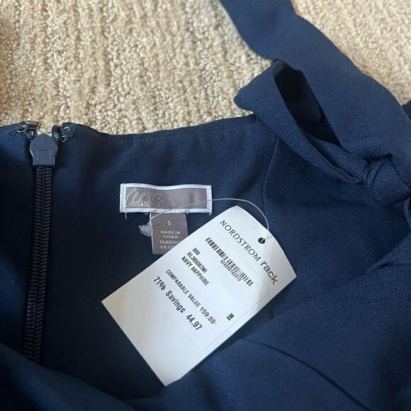 Chelsea28 Blue Off the Shoulder Tie dress - Picture 6 of 8